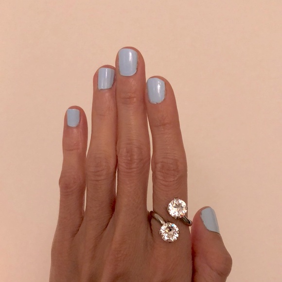 Classic Crystal Silver Statement Ring - Picture 7 of 13